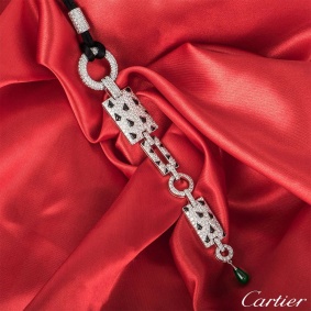 Cartier White Gold Diamond Panthere Necklace N3014700